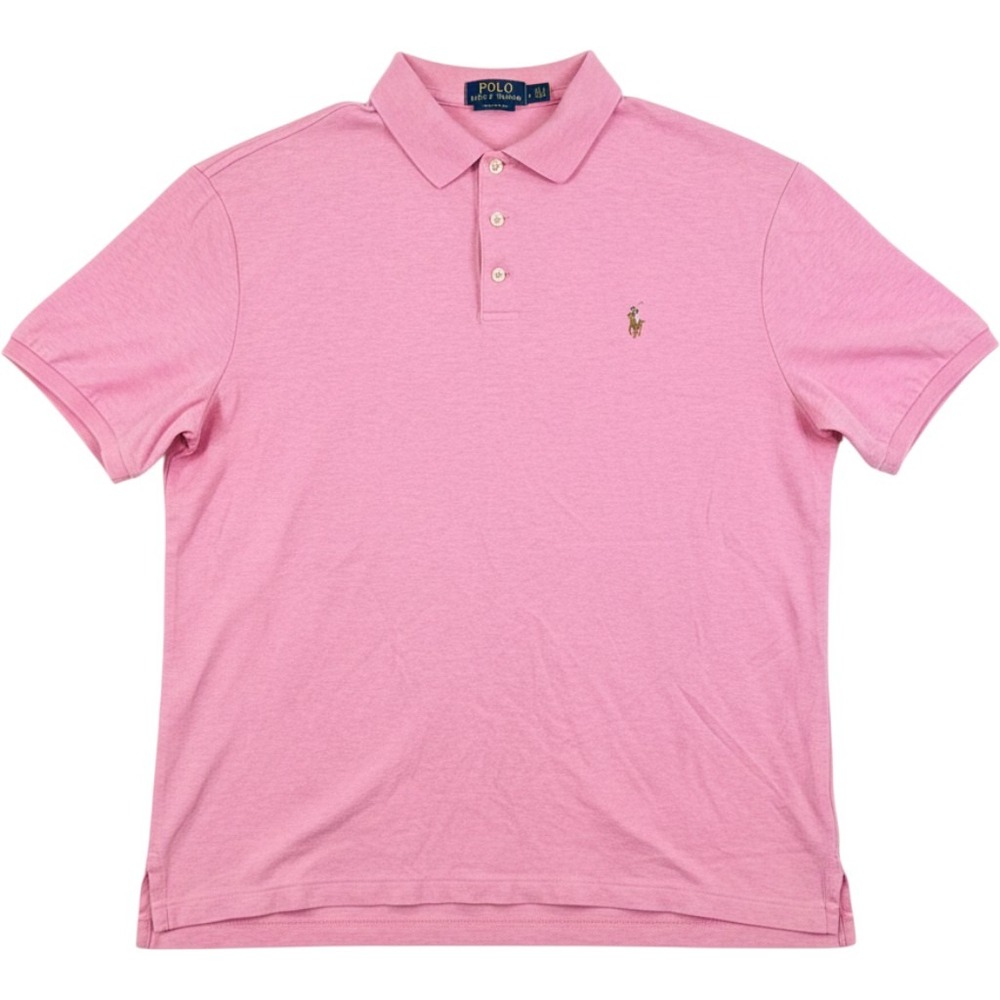 Polo Ralph Lauren Classic Fit Polo Shirt Mens L Pink Short Sleeve Flesh Pony